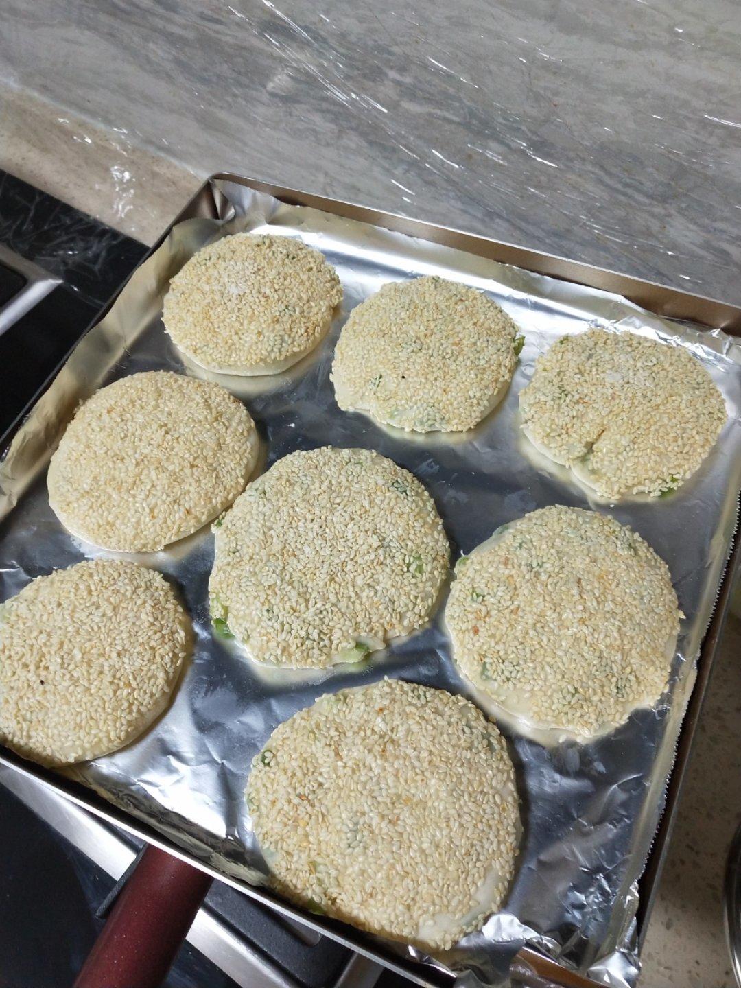 油酥葱香烧饼