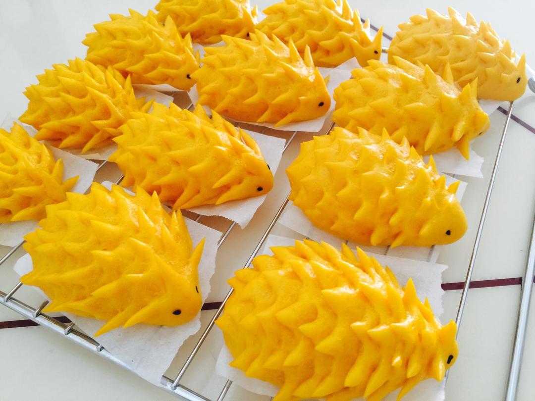 手机用户7338_b2ma做的南瓜刺猬馒头