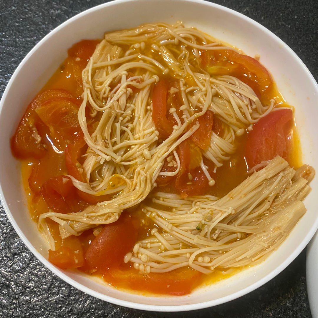 低脂低卡～营养又下饭的番茄金针菇