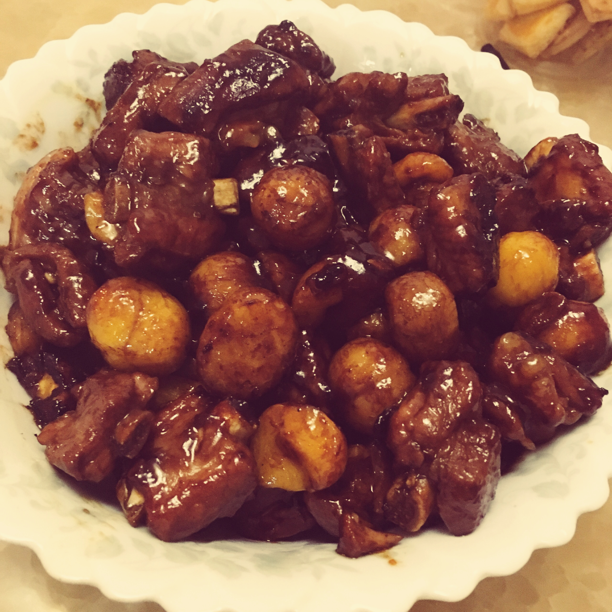 板栗烧排骨