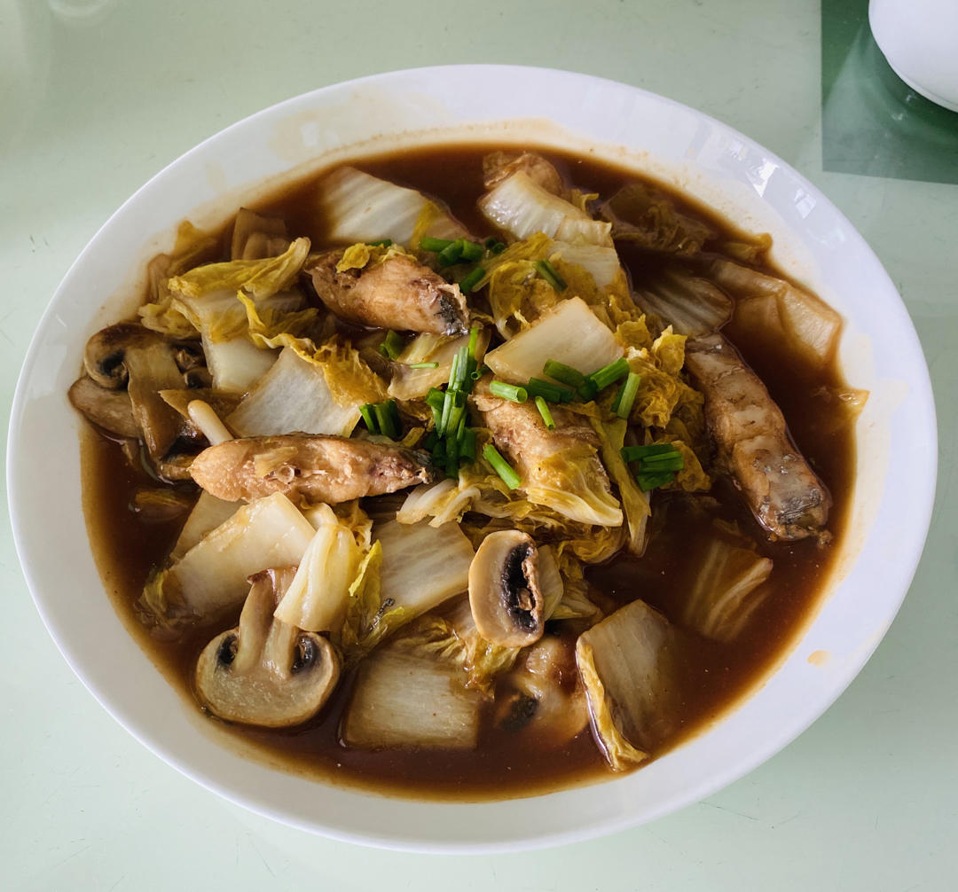 醋溜白菜带鱼羹