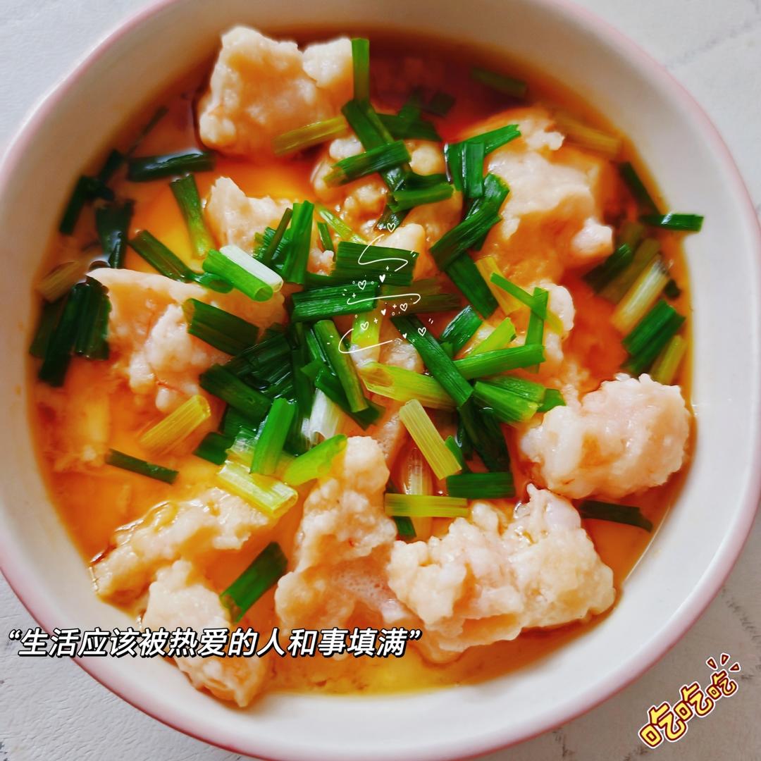 虾滑蒸蛋～最适合小孩子的美食