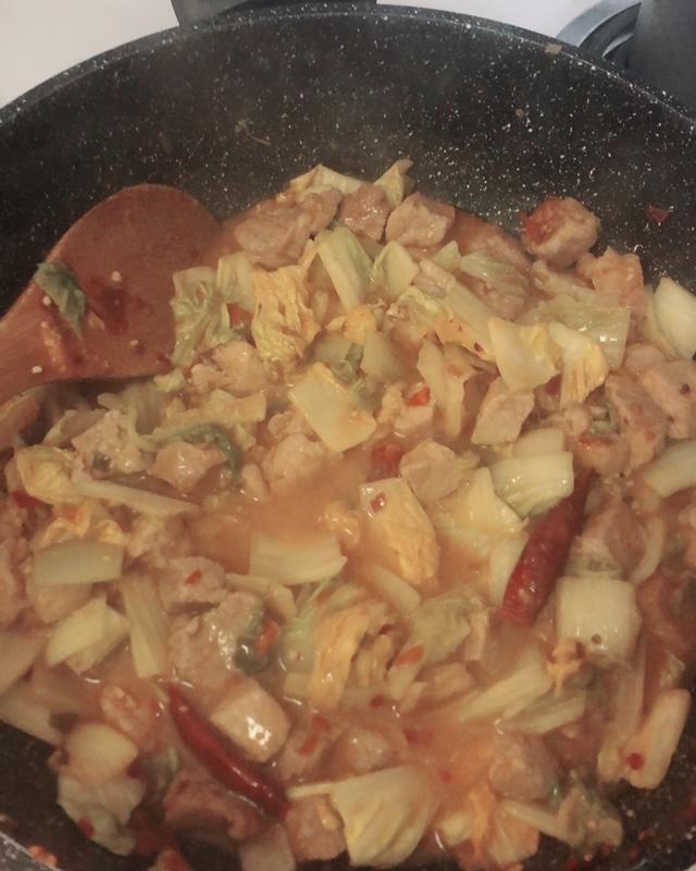 豆瓣酱炒白菜