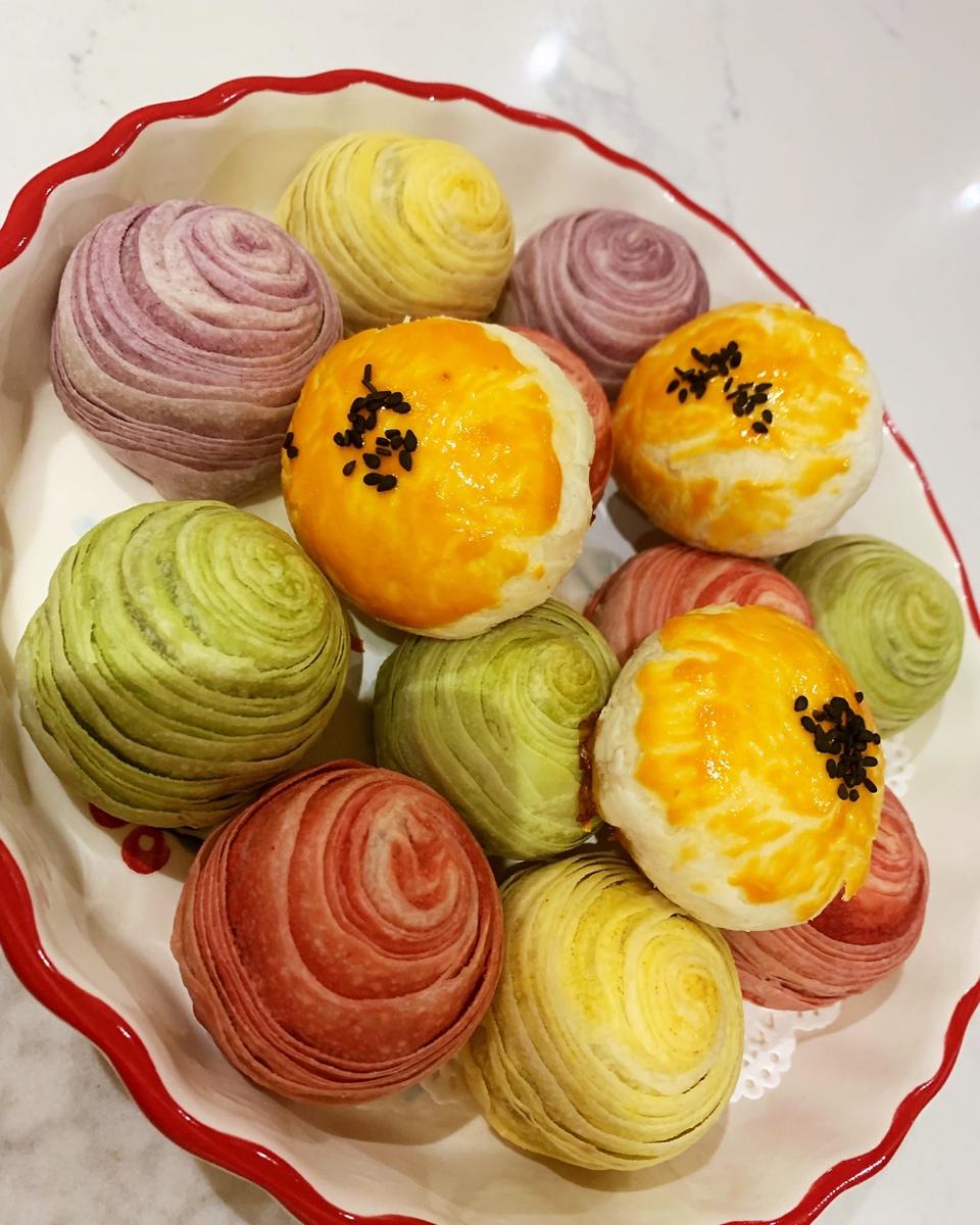 彩色蛋黄酥