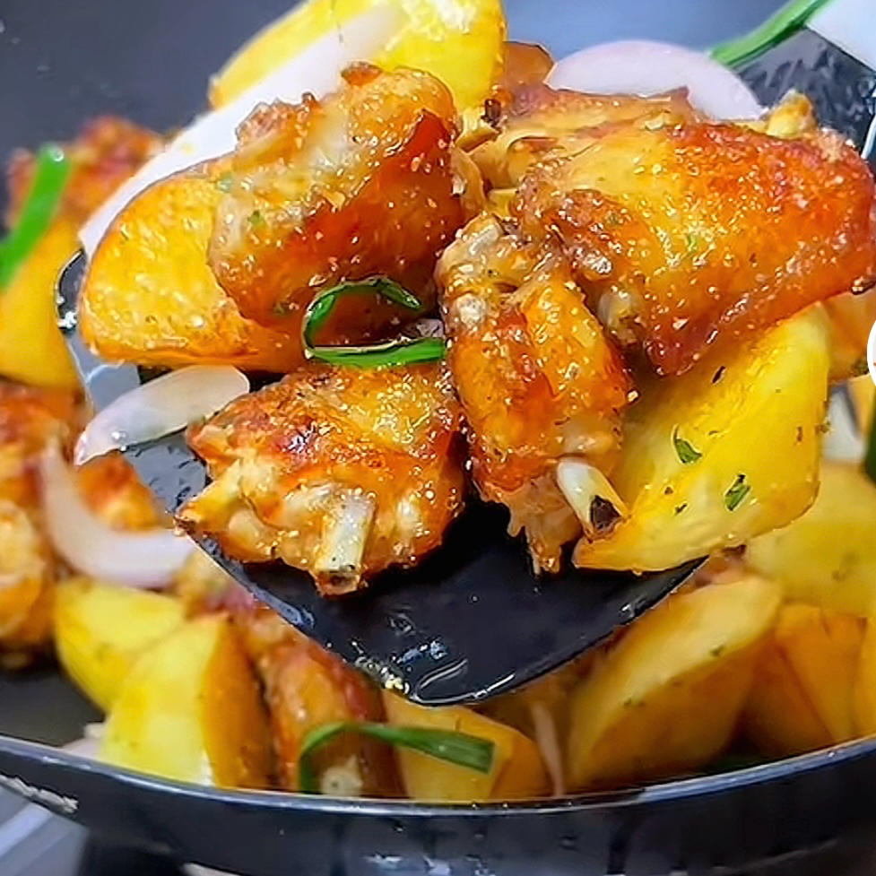 土豆煎鸡翅