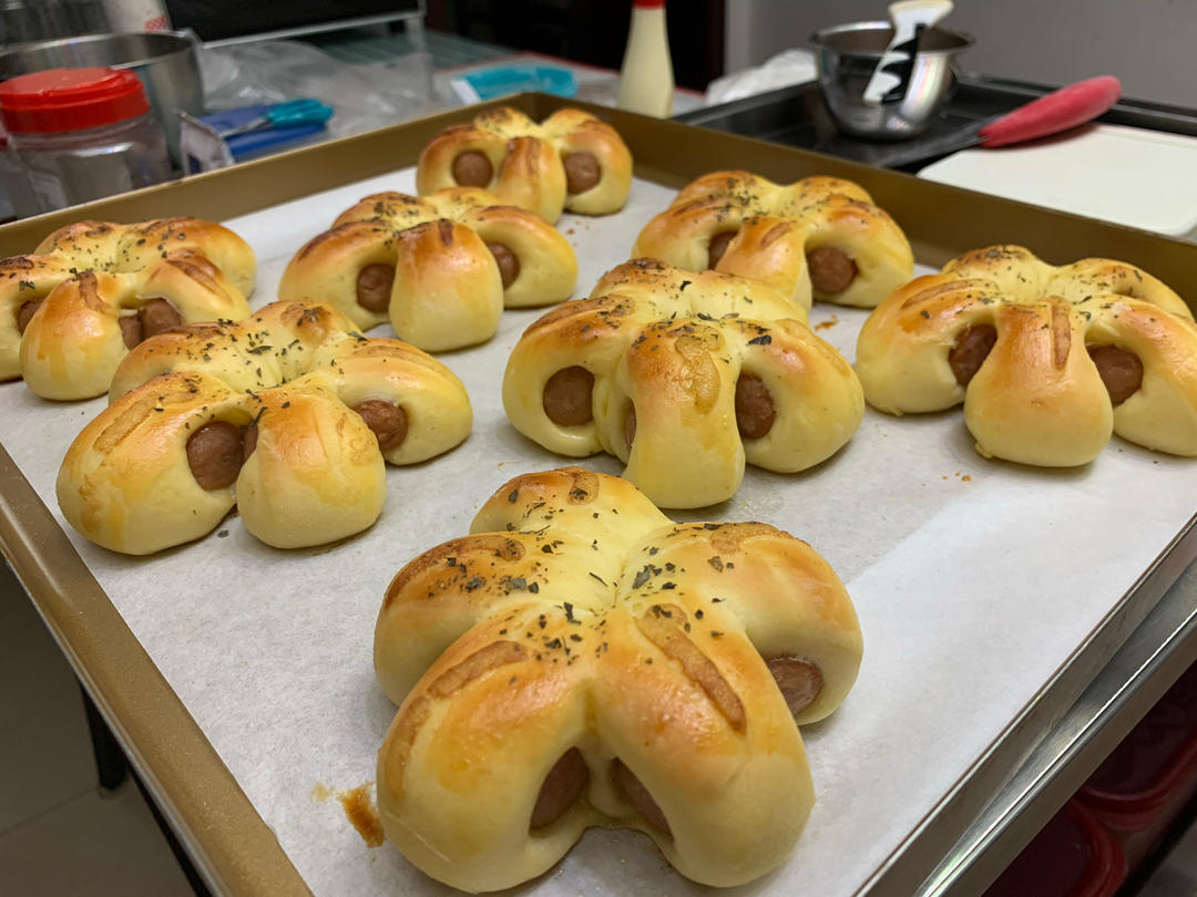 花朵面包，造型可爱，柔软细腻好美味