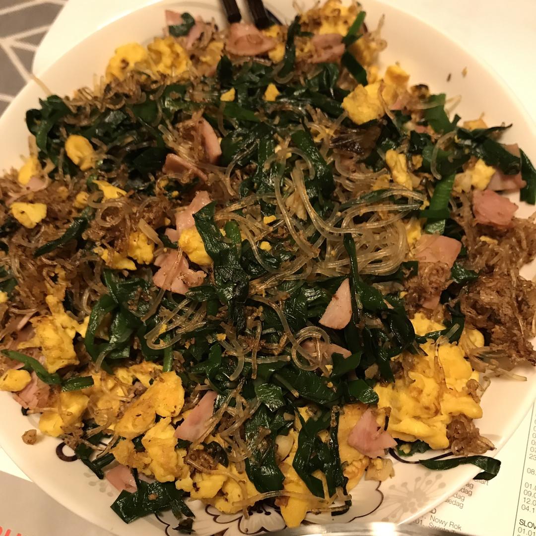韭菜鸡蛋炒粉丝