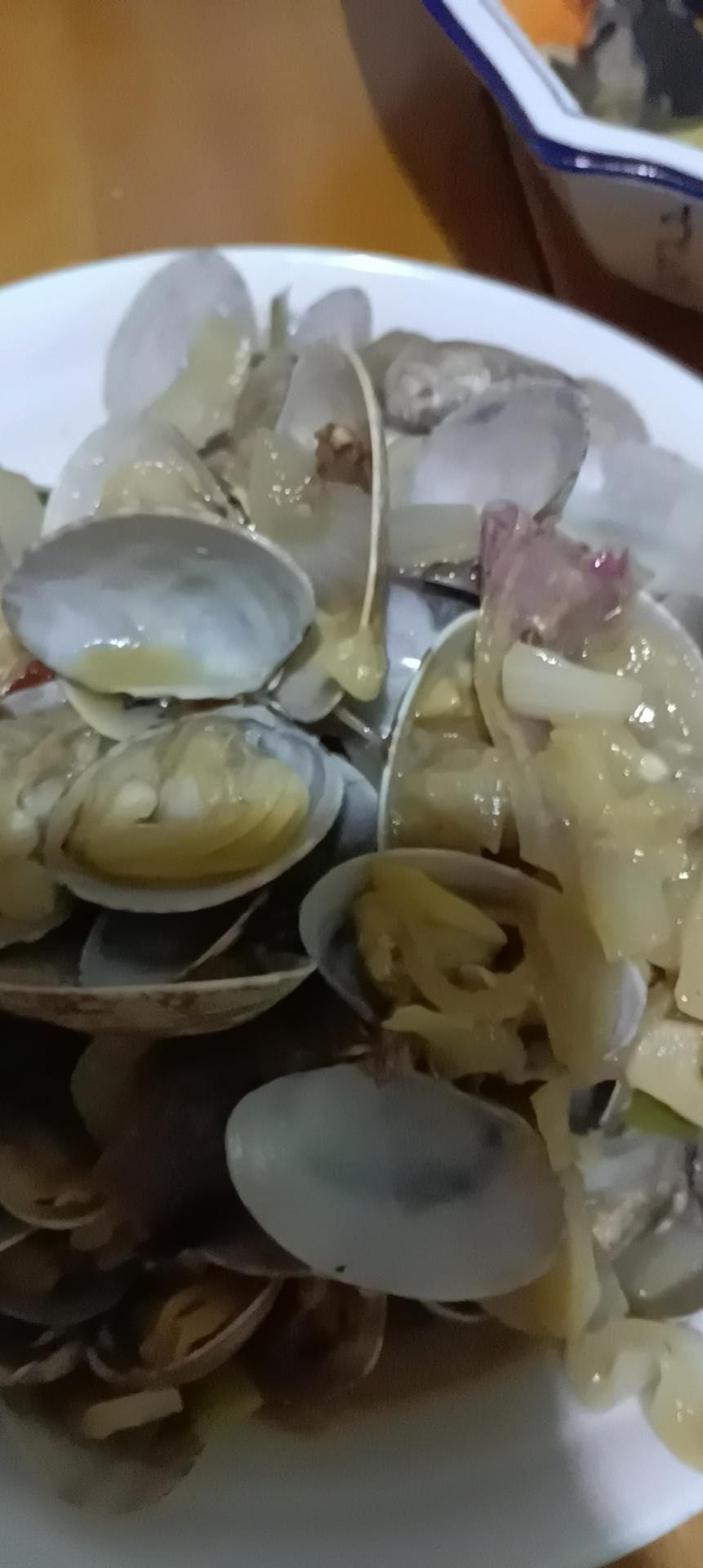 葱姜炒花蛤