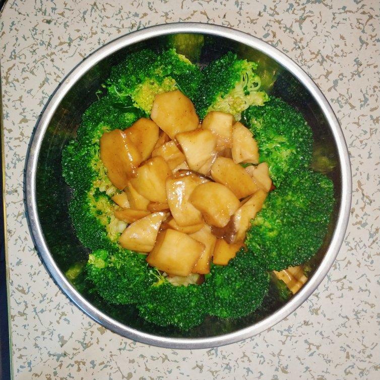 杏鲍菇扣西兰花