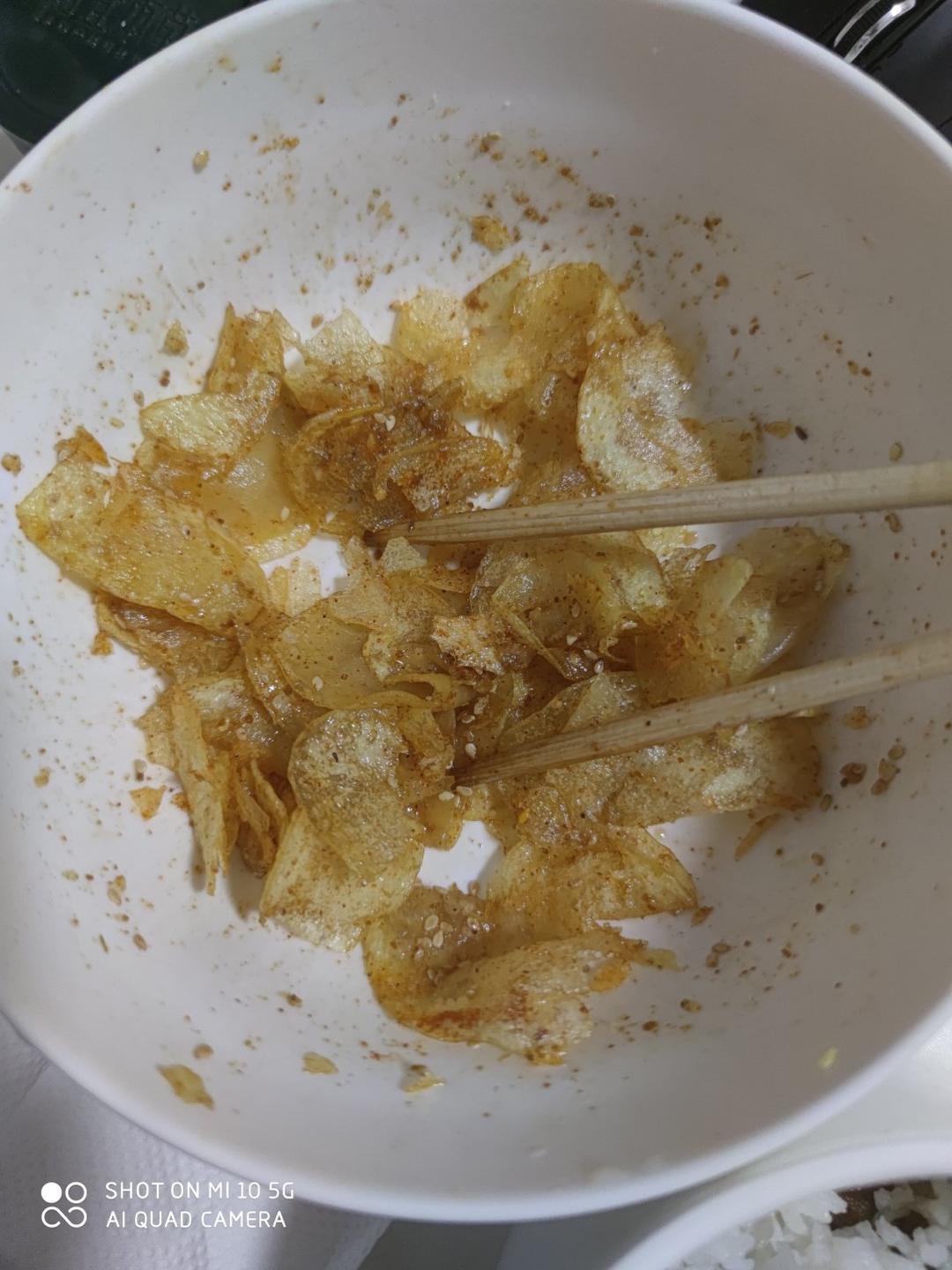 自制追剧小零食❗香辣酥脆的薯片😋巨好吃