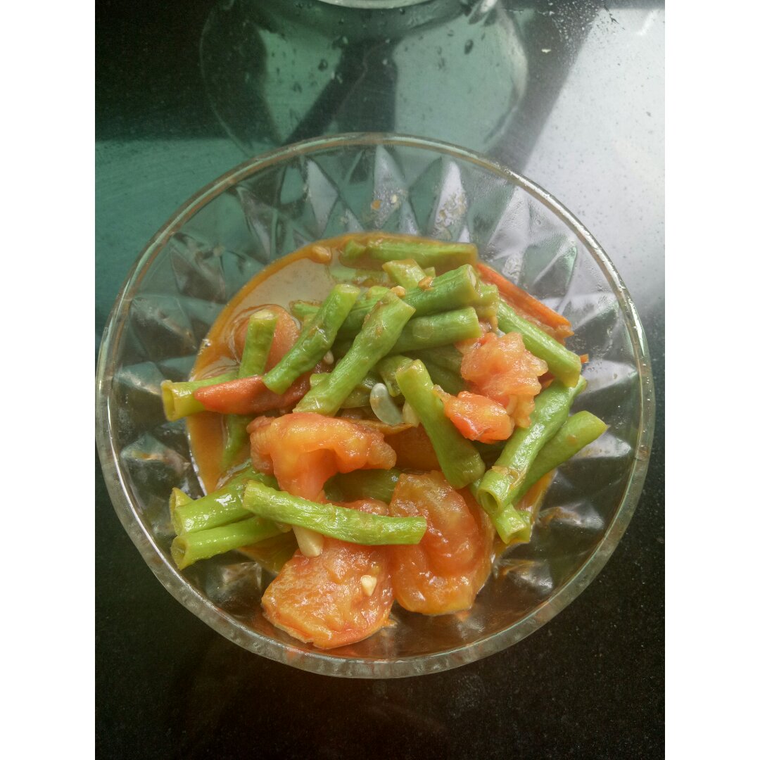 西红柿炒长豆角