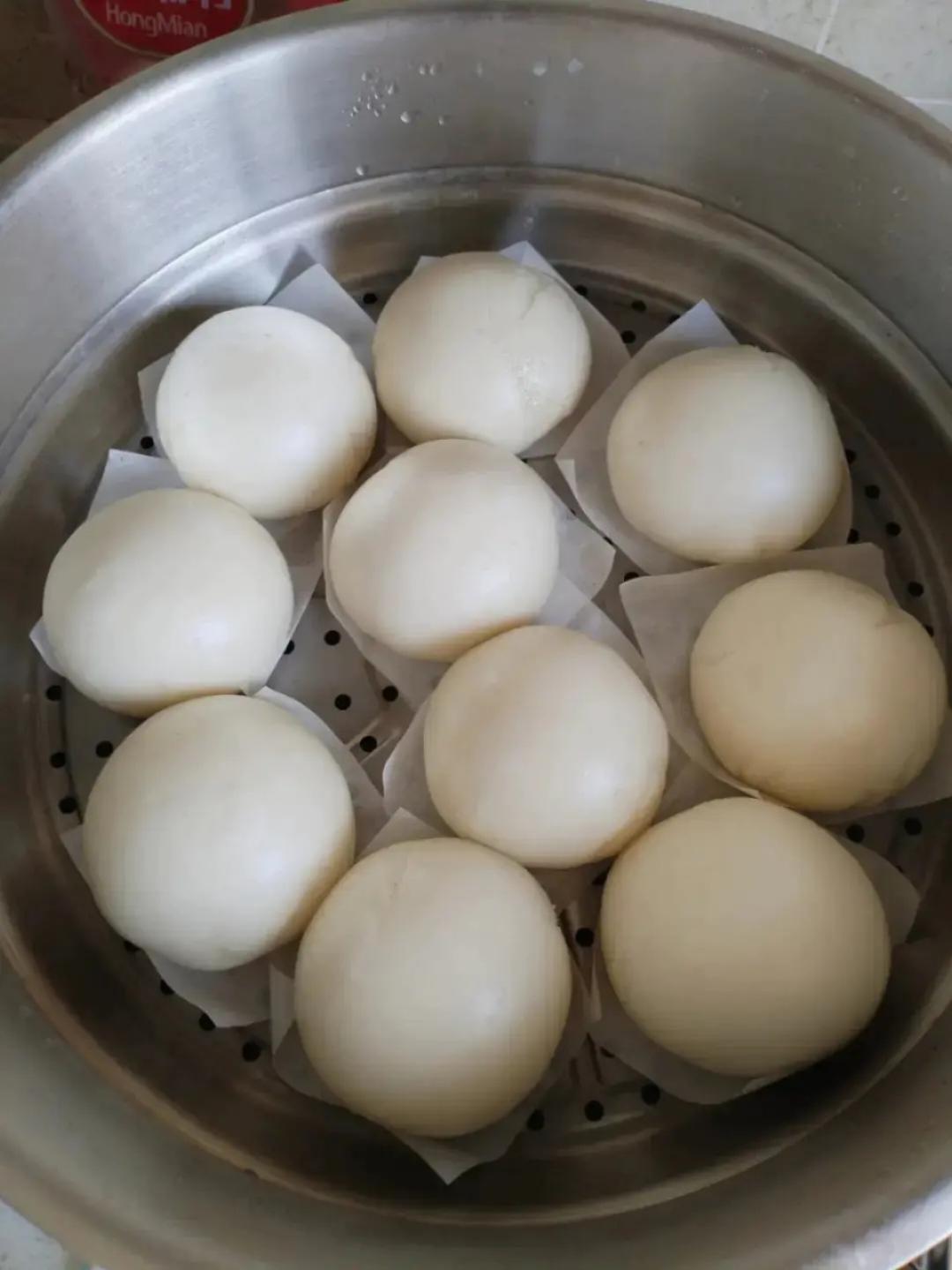 老面戗面白馒头