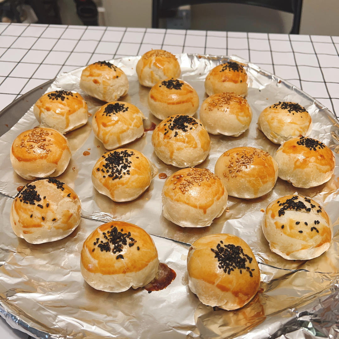 ㊙️网红麻薯肉松蛋黄酥🔥，好吃到爆‼️