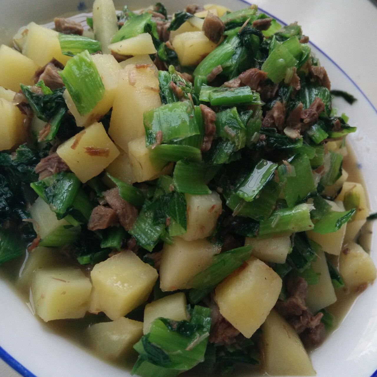 肉末炒小白菜