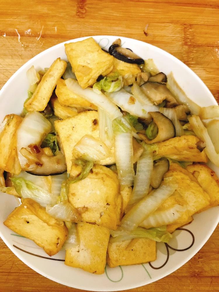 白菜炒豆腐（小时候的味道）