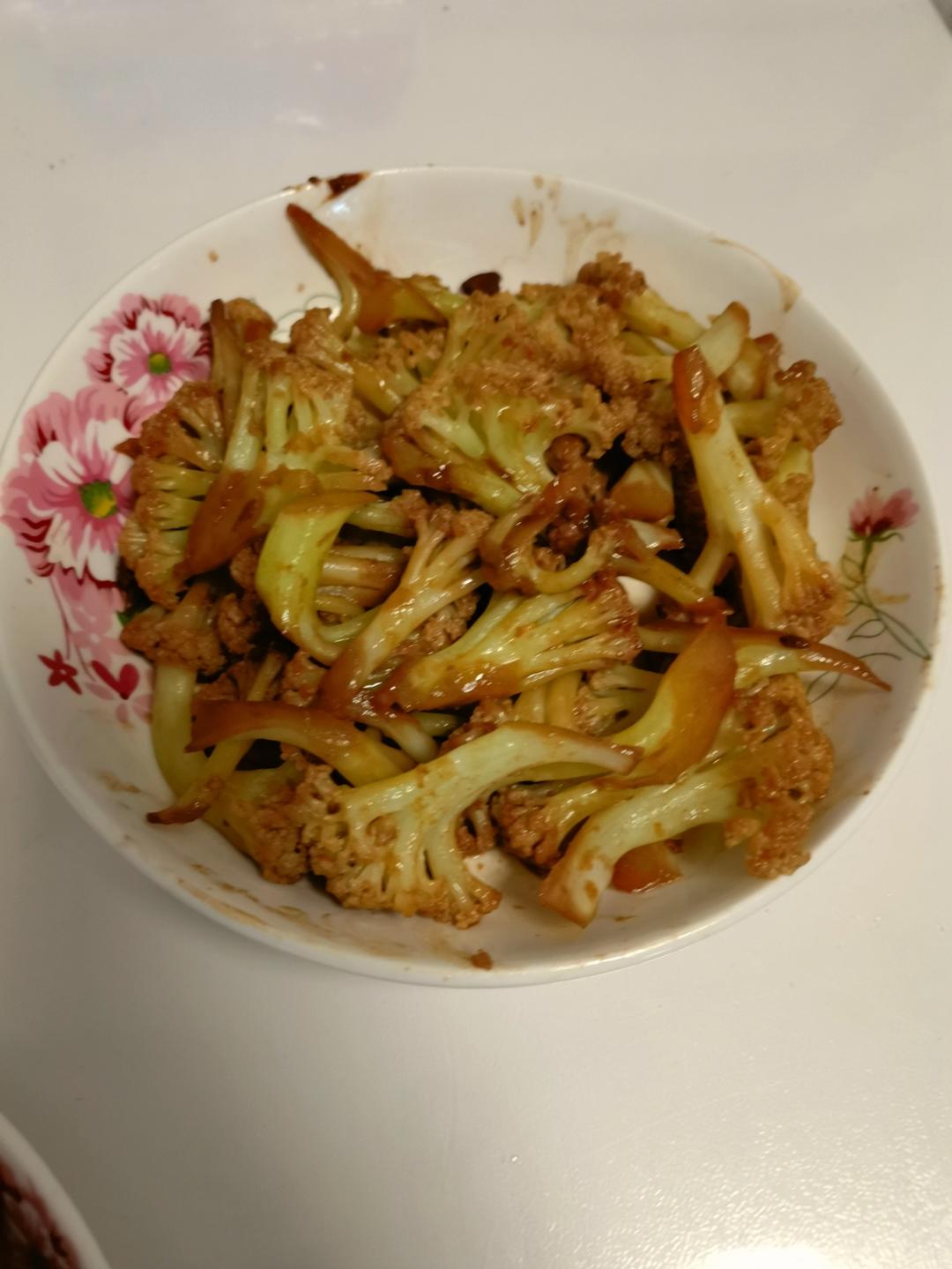 豆豉酱爆有机花菜