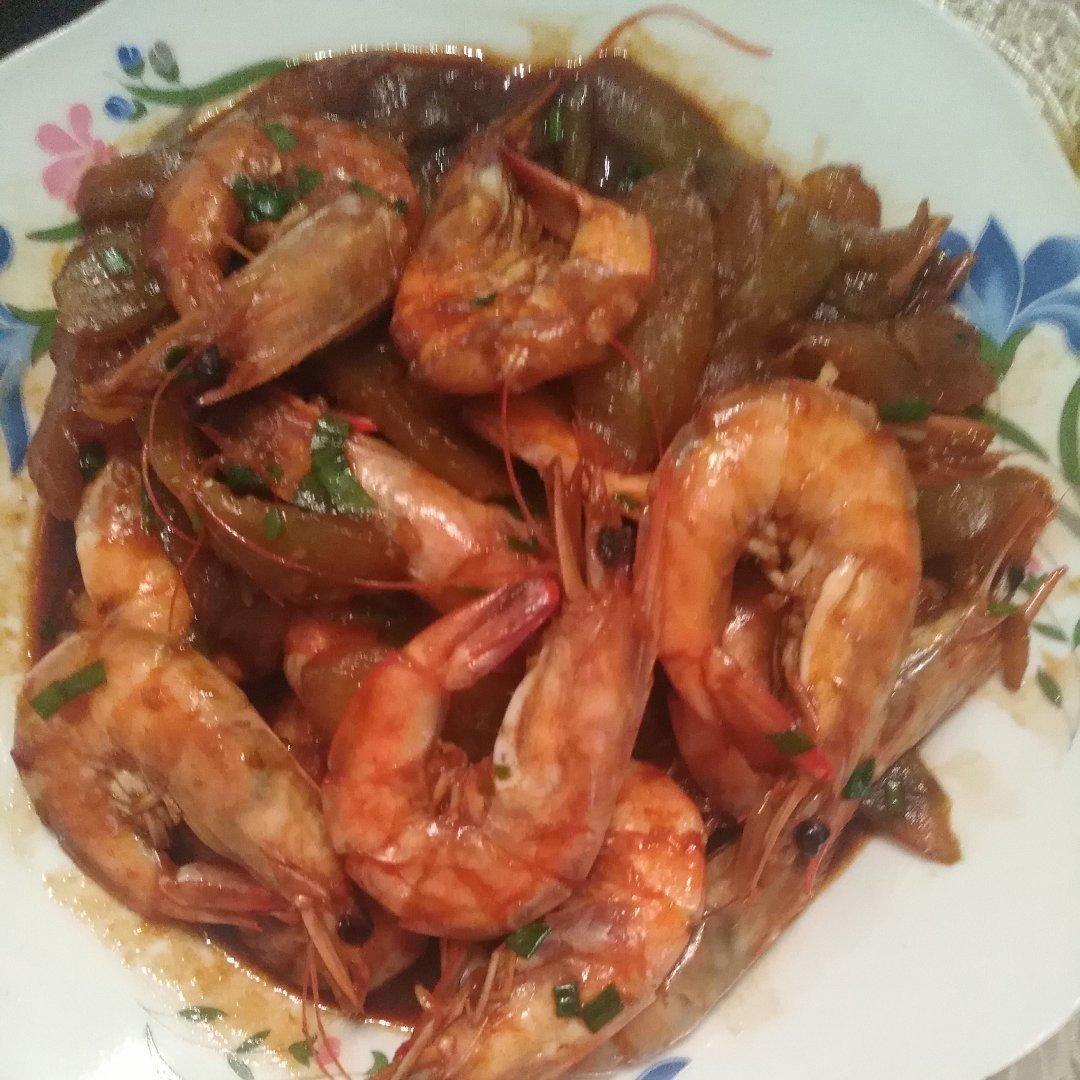 青椒炒虾