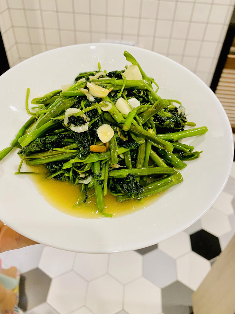 🦐虾酱空心菜🦐鲍鱼汁空心菜🦐美味空心菜🦐酱炒空心菜🦐海鲜空心菜🦐虾酱蔬菜🥬