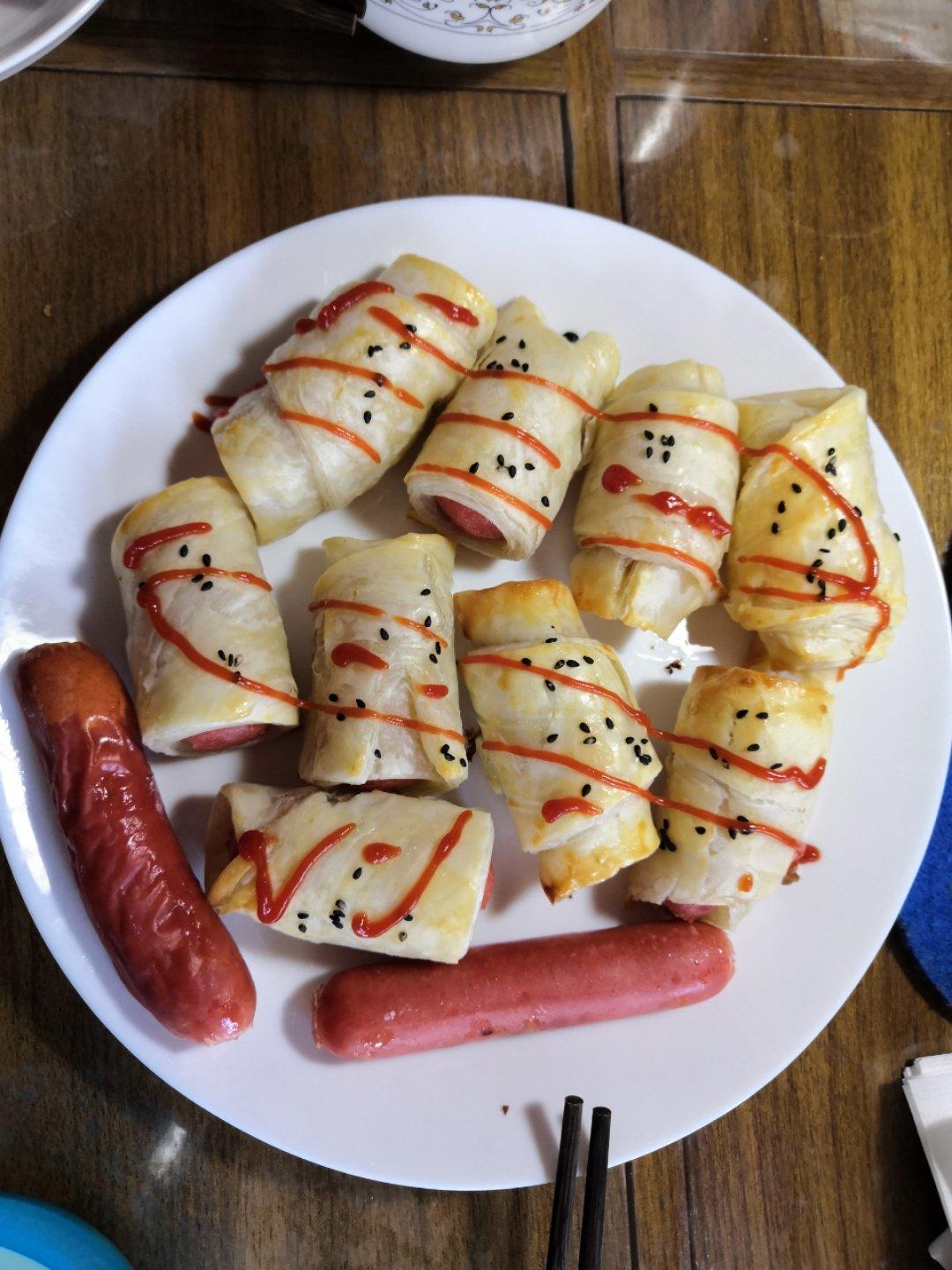 手抓饼热狗