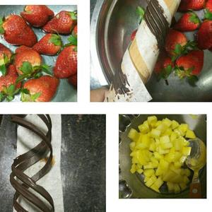 巧克力鲜奶水果裱花蛋糕的做法 步骤1
