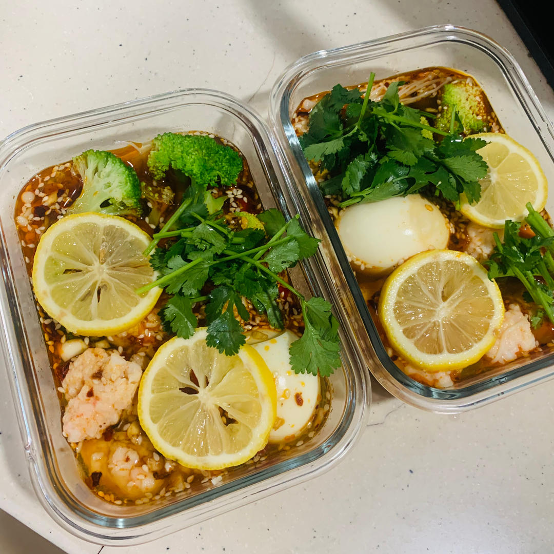 低脂爽口❗️Q弹鲜香的泰式酸辣虾滑