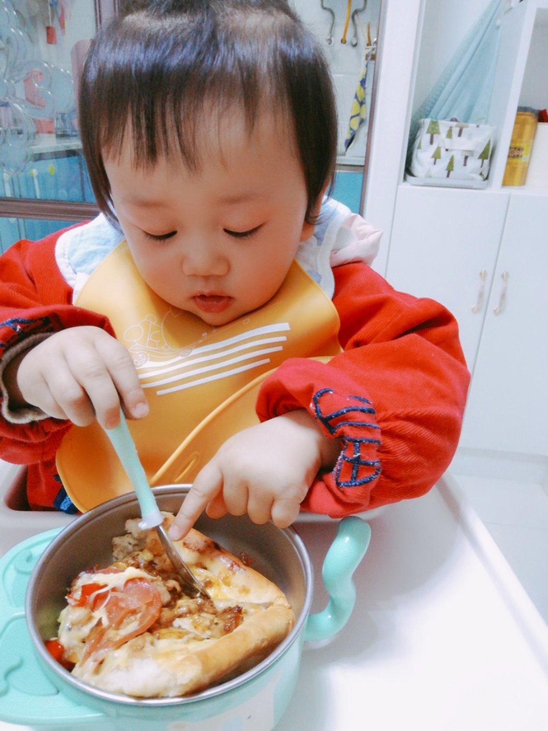 新奥尔良鸡肉蘑菇披萨（附超简单饼坯做法）