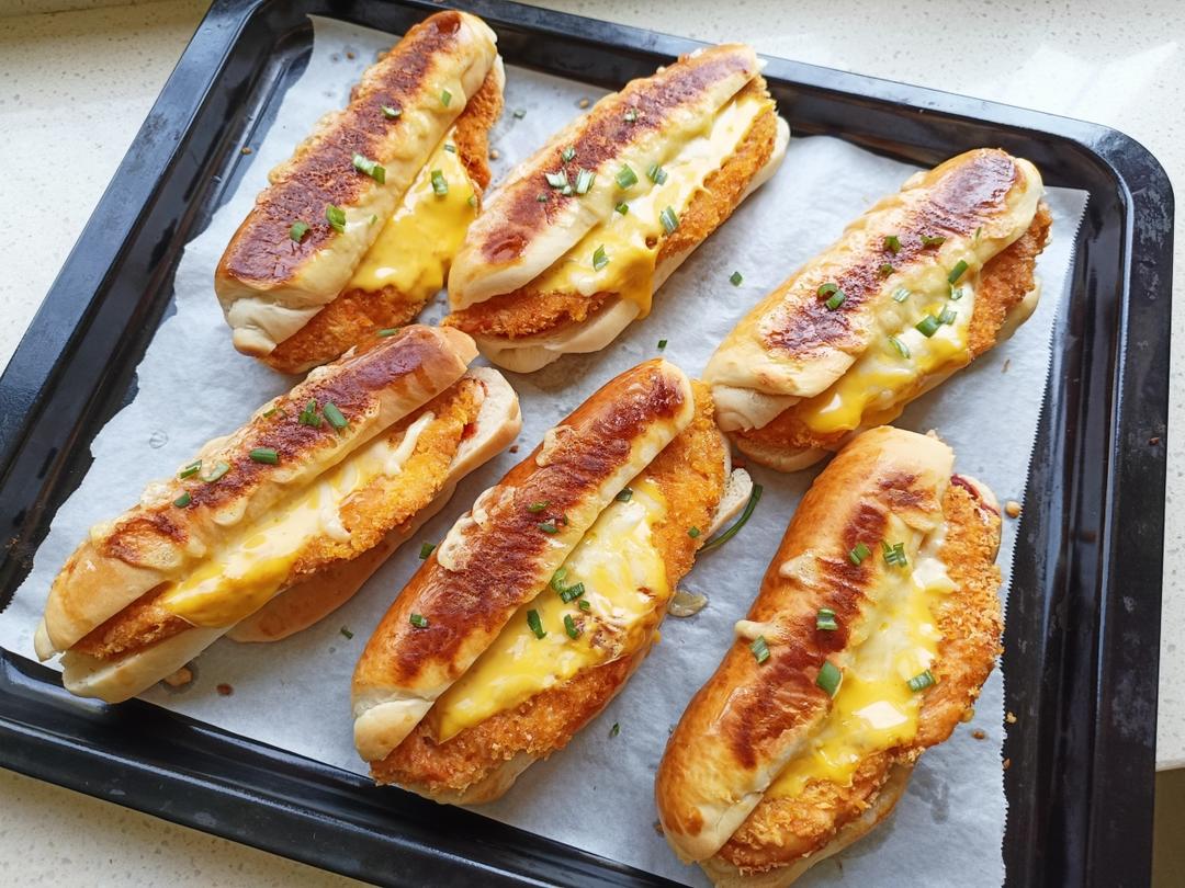 瀑布芝士鸡排包｜超级好吃的咸口面包