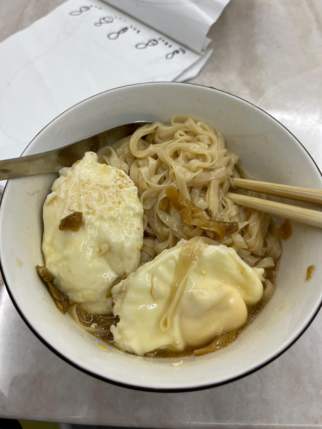 五分钟早餐面～汤汁鲜美好吃
