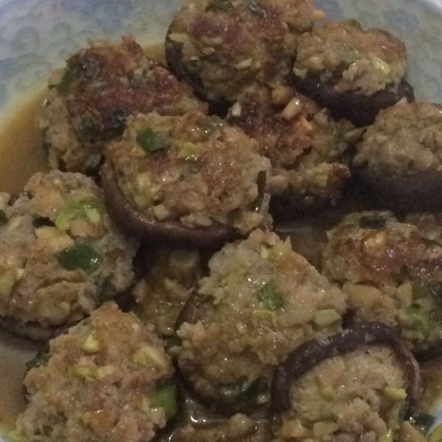 豆腐肉末酿香菇