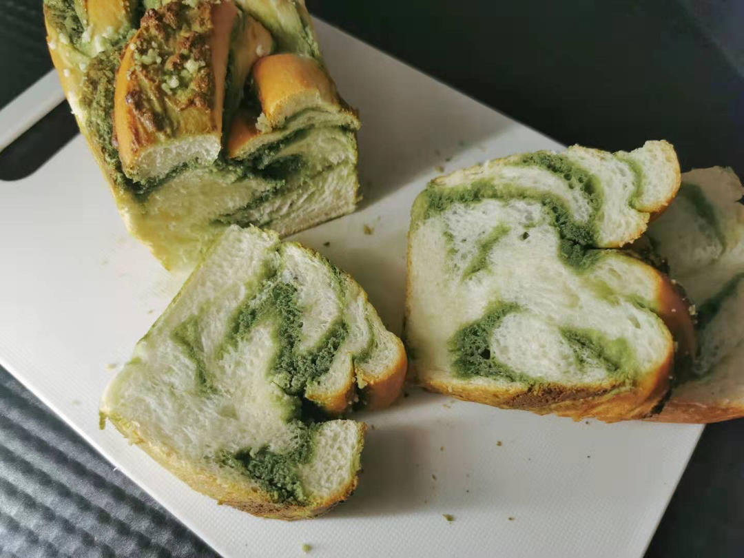 绿色心情---抹茶手撕小吐司