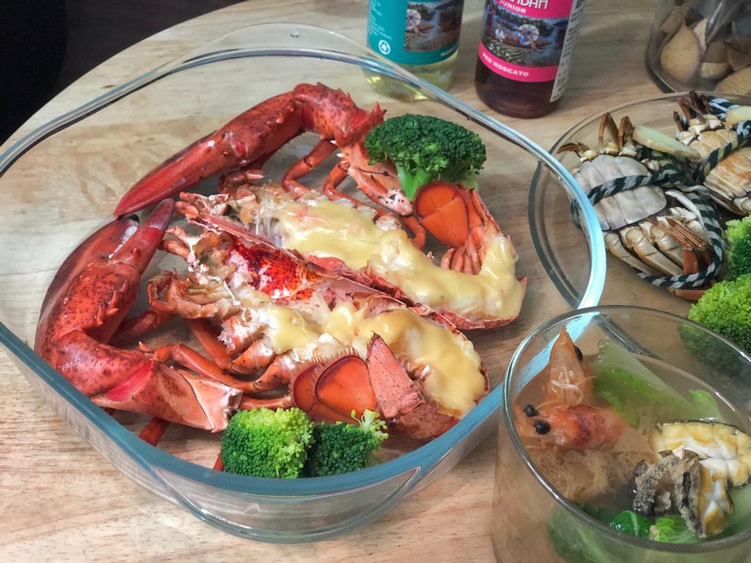 芝士焗龙虾-（简单做法）