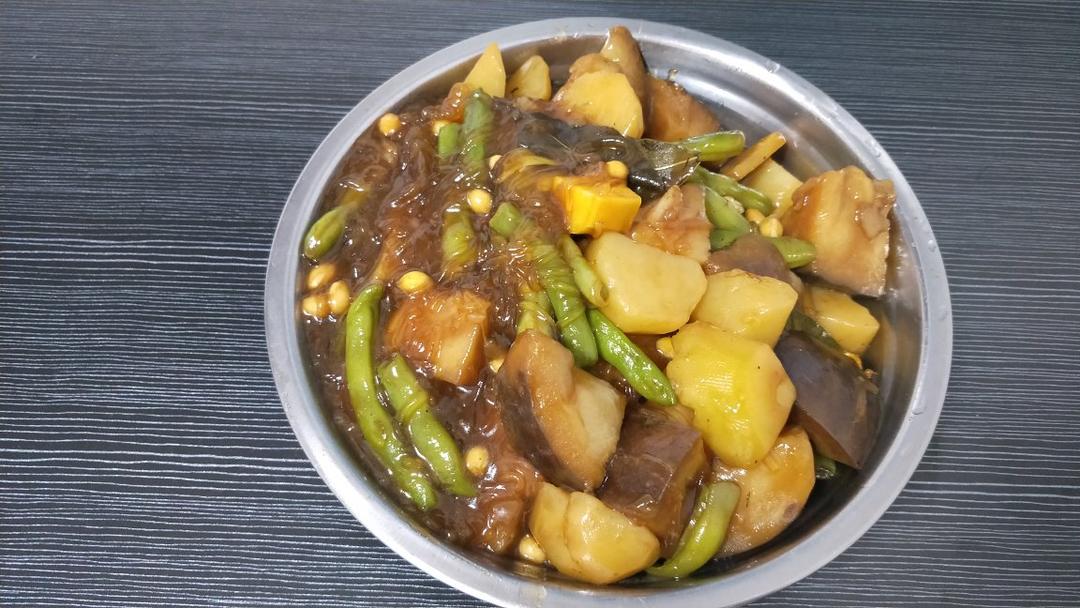水沐娘做的土豆豆角【东北乱炖】茄子
