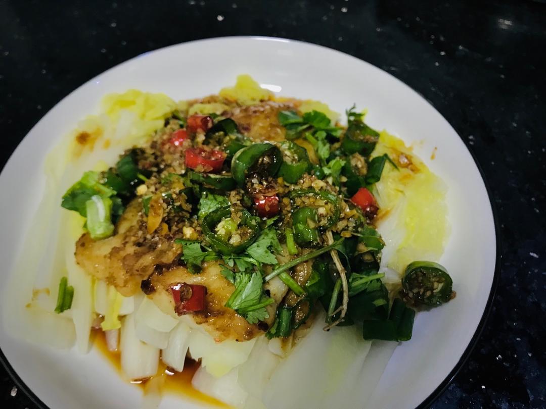 清蒸巴沙鱼（鲈鱼）