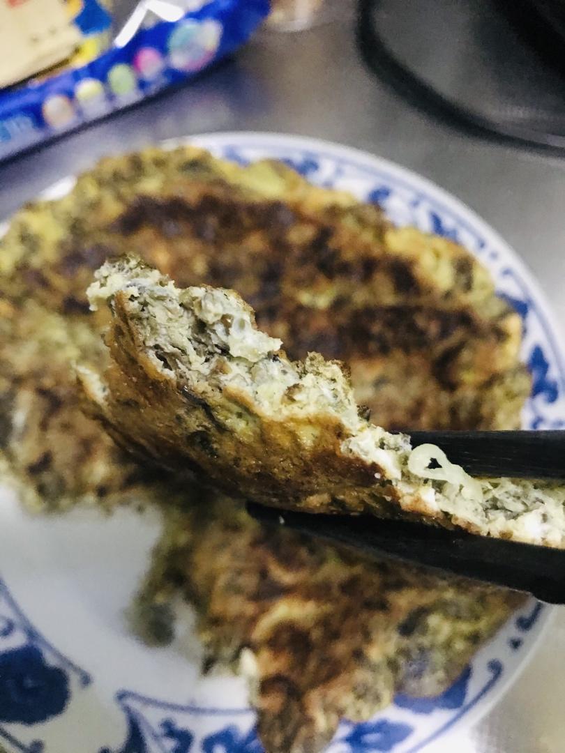 集香酥与滑嫩于一体的紫菜煎蛋