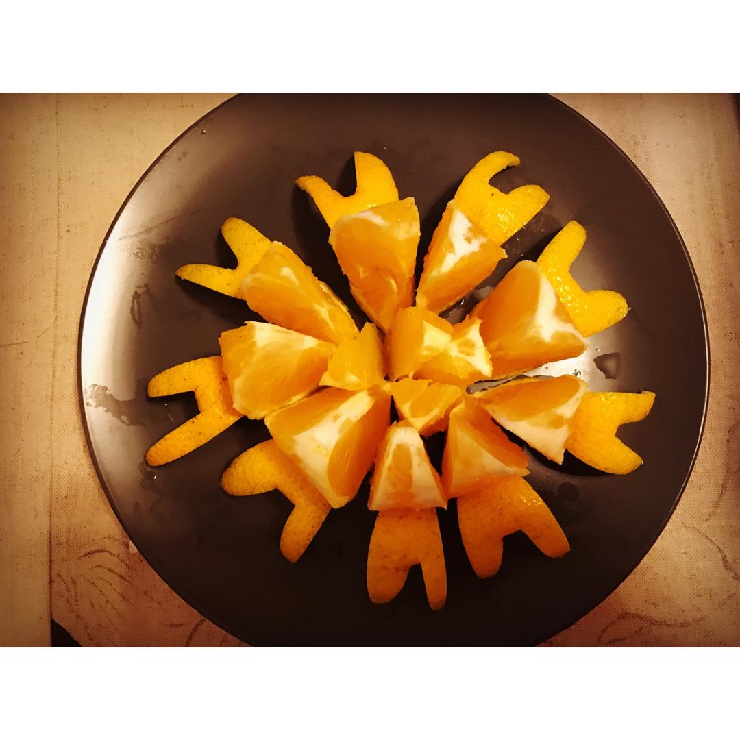 合适麻麻做的匆忙的早午餐,鸡蛋汆面,橙子果盘