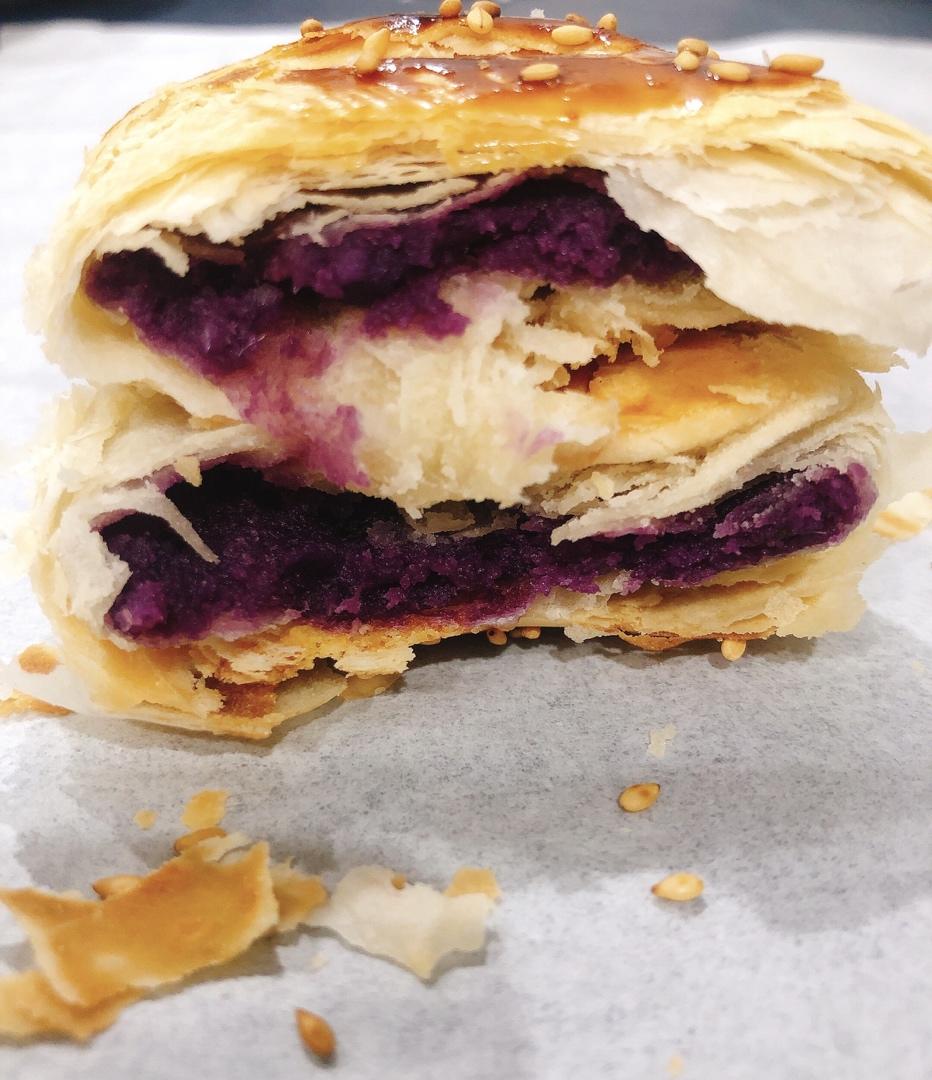 zhusha0214做的紫薯芋泥酥饼
