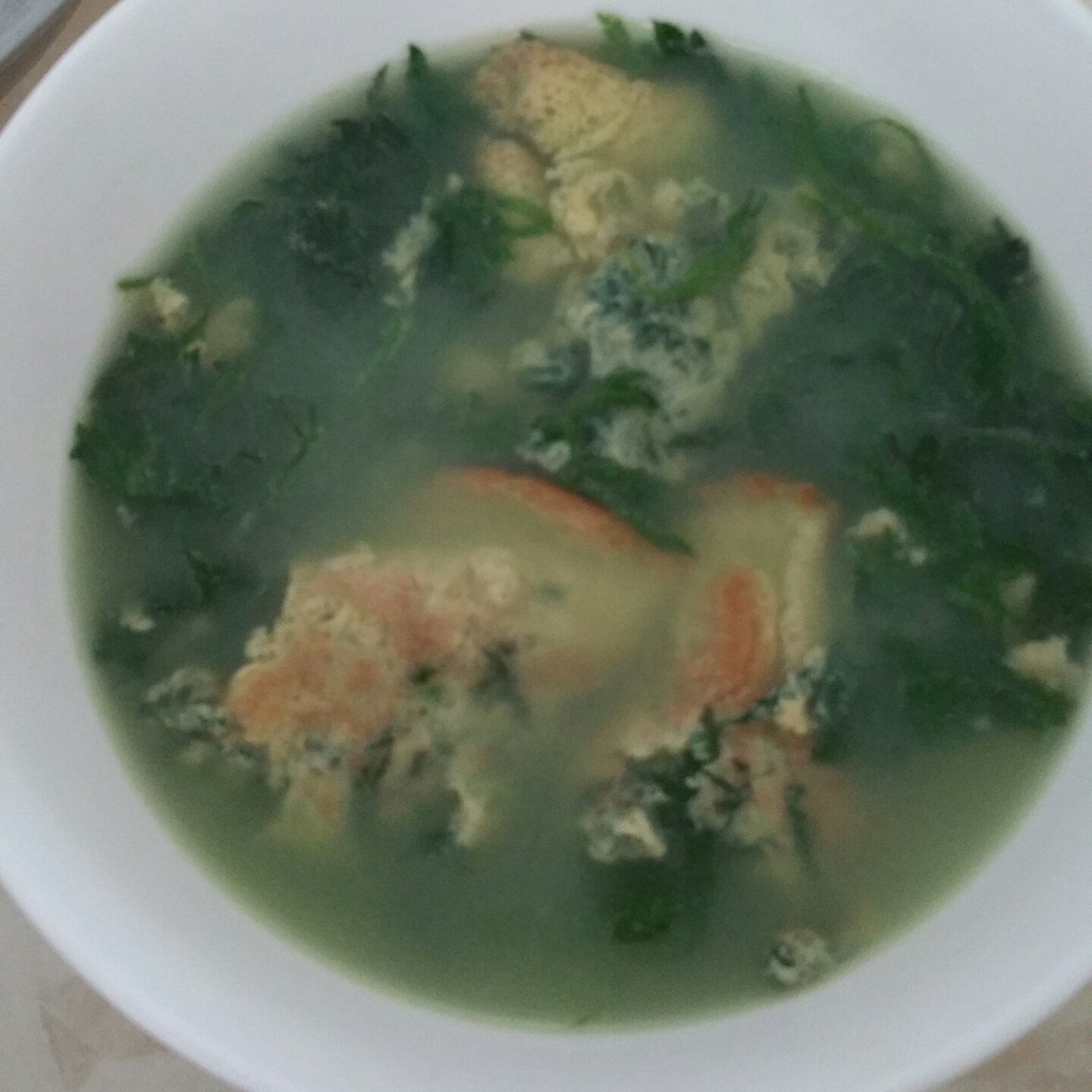 艾草鸡蛋汤（一人份）