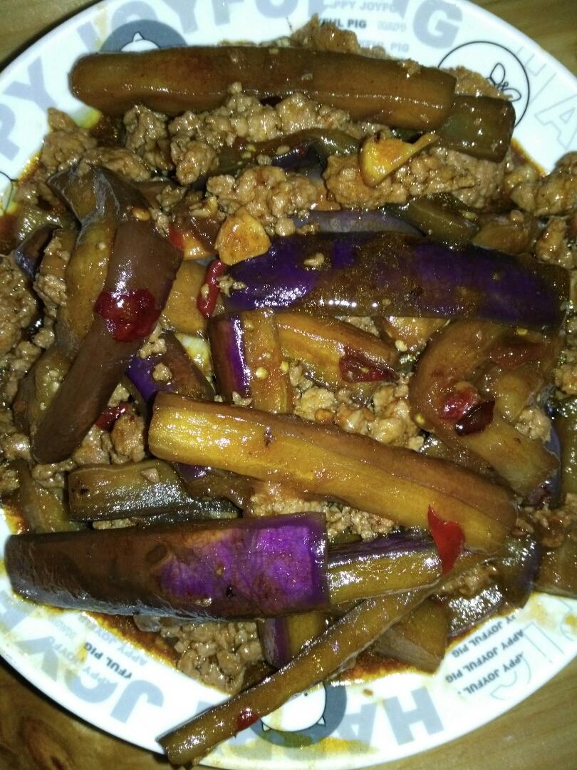 红烧肉沫茄子
