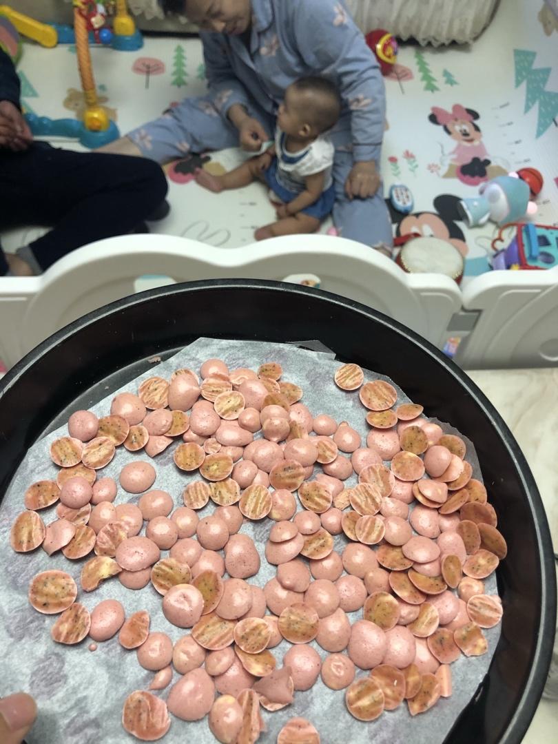 无添加火龙果蛋黄溶豆