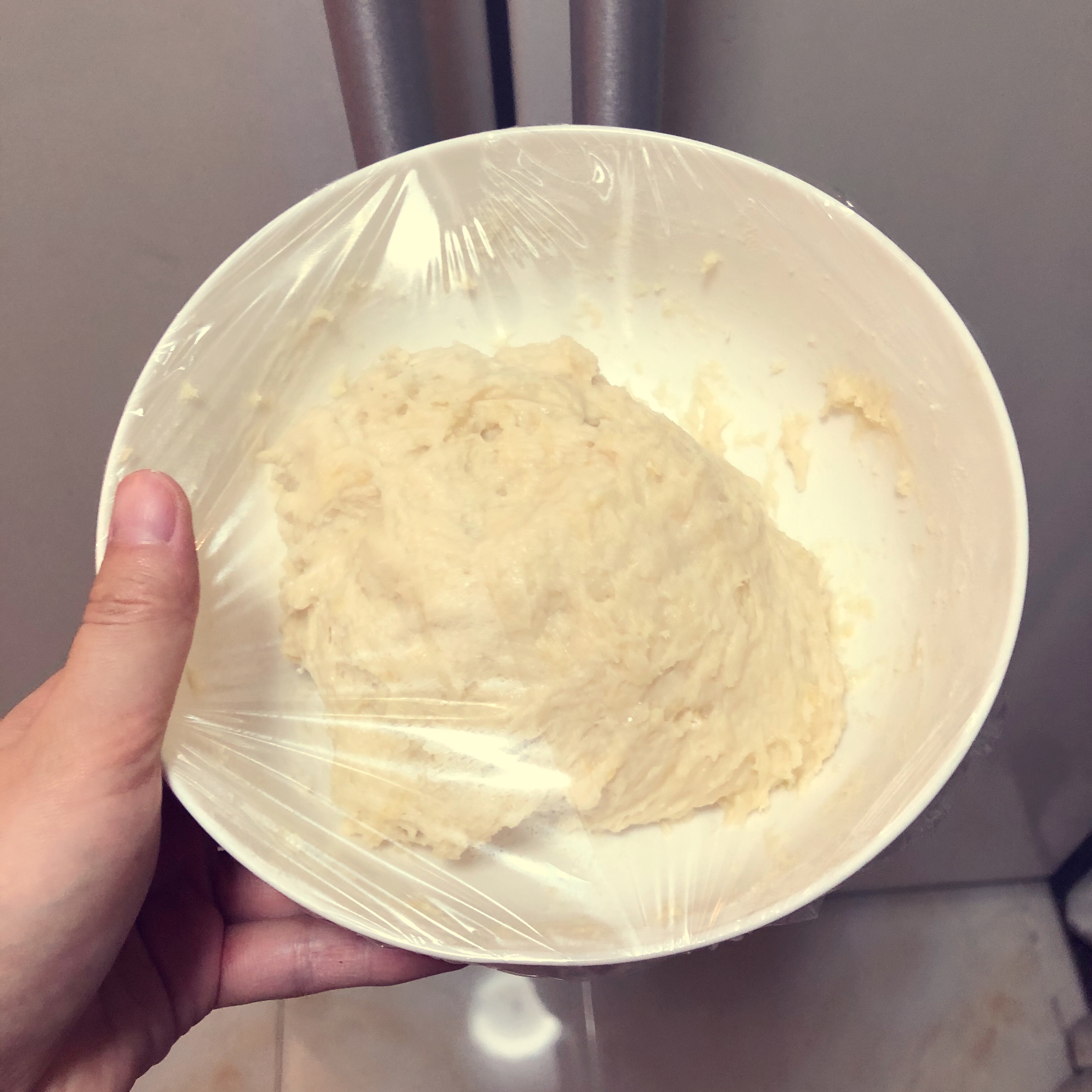 不用揉手套膜，用水合法做成的面包🍞的做法 步骤2
