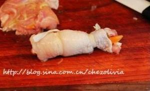 清蒸鸡肉素菜卷的做法 步骤5