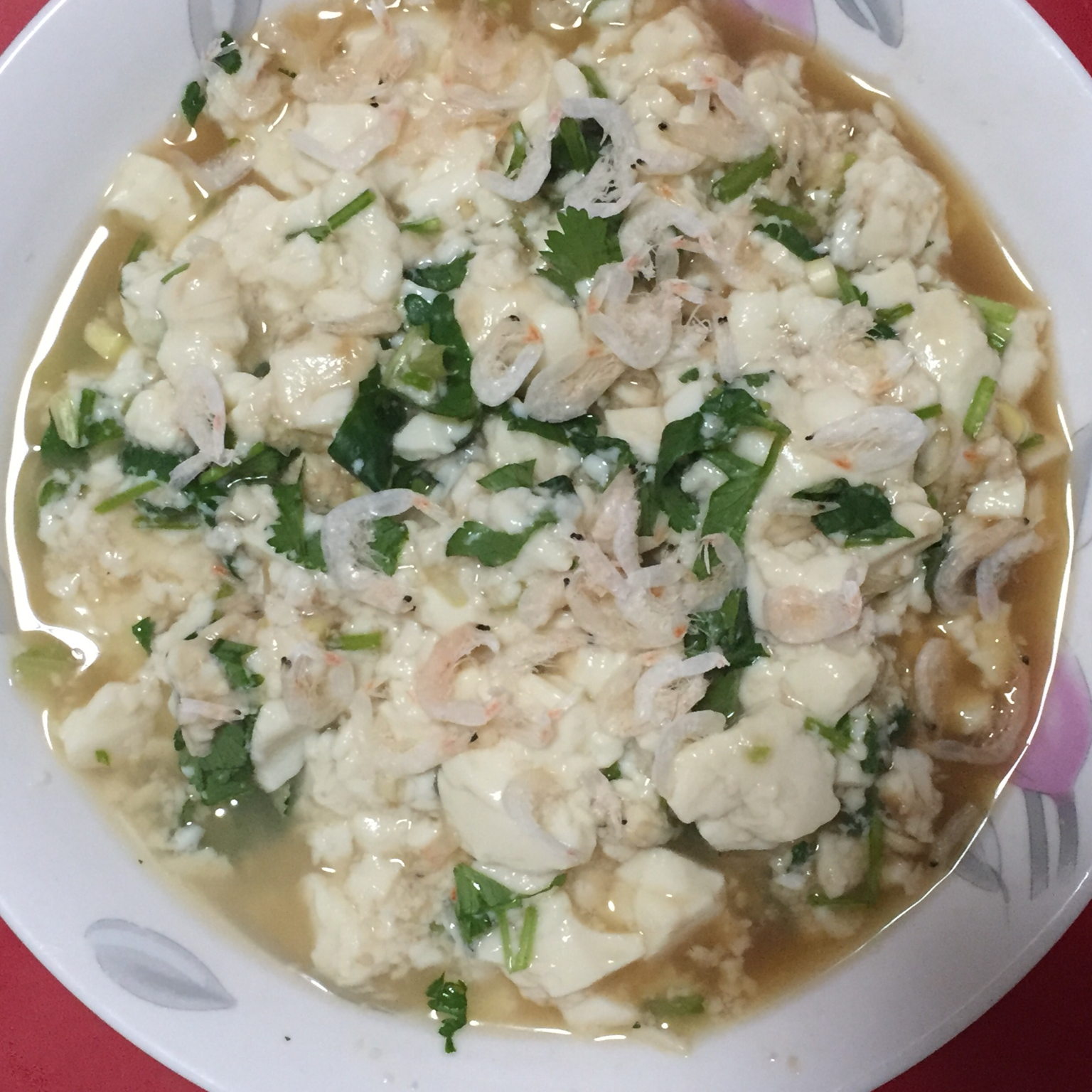 香菜小葱拌豆腐