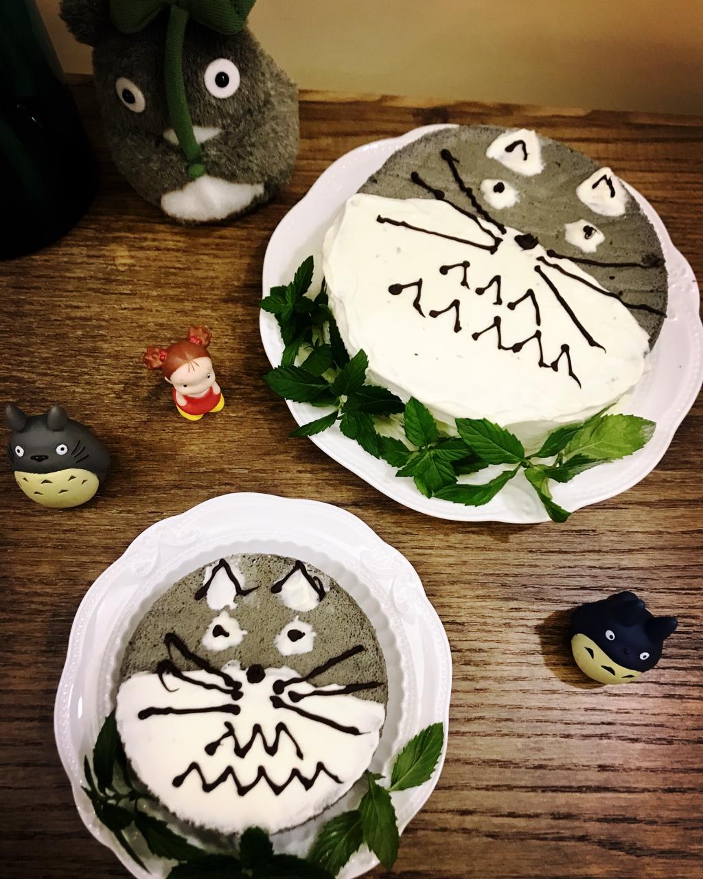 萌系龙猫戚风蛋糕