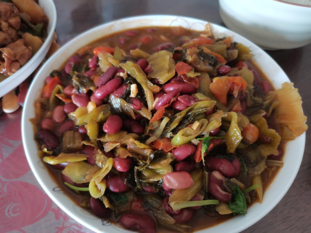 酸菜豆米汤