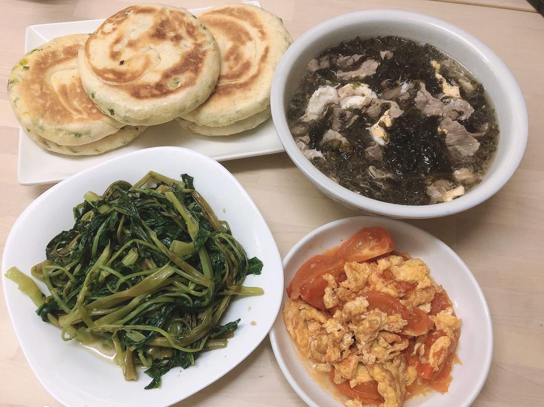 发面葱油饼