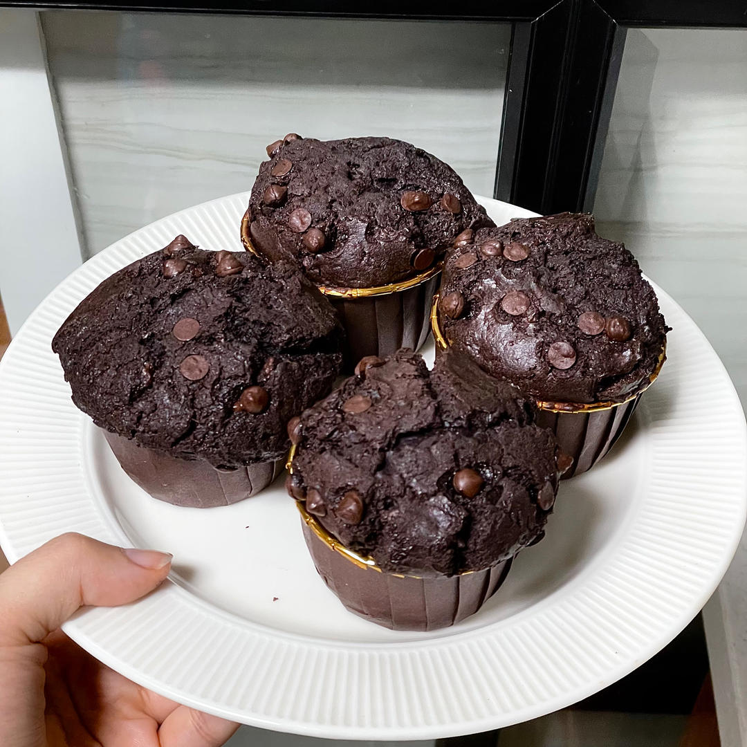 在家做巧克力蘑菇头麦芬蛋糕🍫
