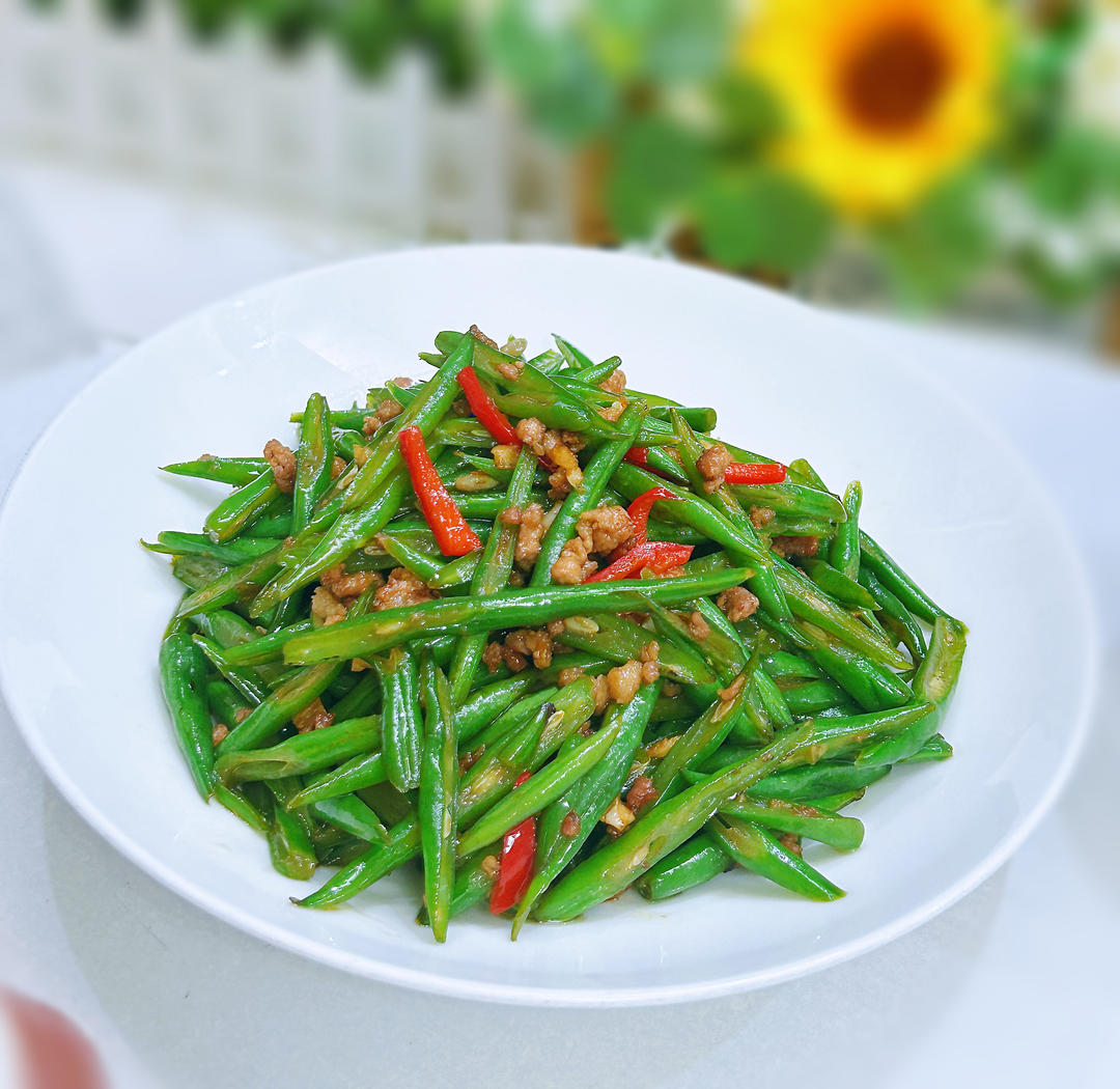 黄豆酱炒豆角丝
