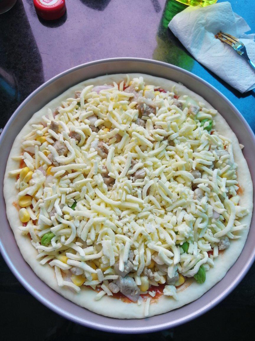 9寸纯手工什锦披萨（附披萨饼皮做法 简单好做）