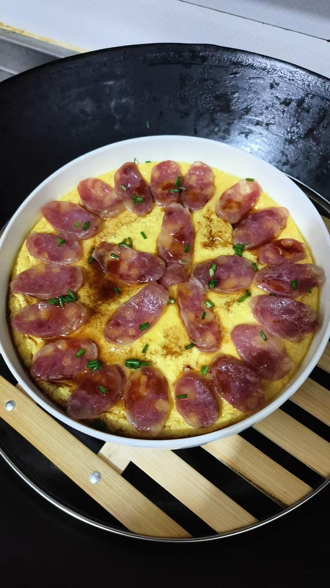 腊肠蒸蛋
