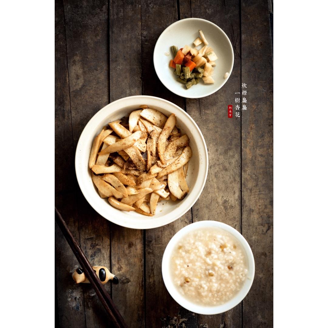 超快手早餐配菜干烧菌菇